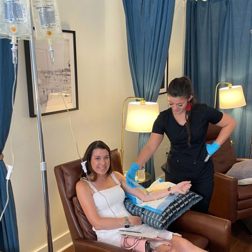 Smiling young patient looking at camera in Charleston, SC | The Drip Lounge